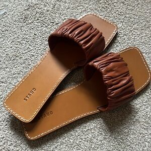 NEW Staud Nina Ruched Sandal, Size 39